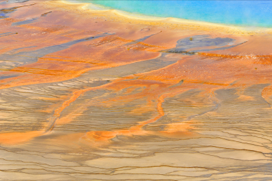 Grand Prismatic Spring - vue de détail (Yellowstone NP, Wyoming, USA)